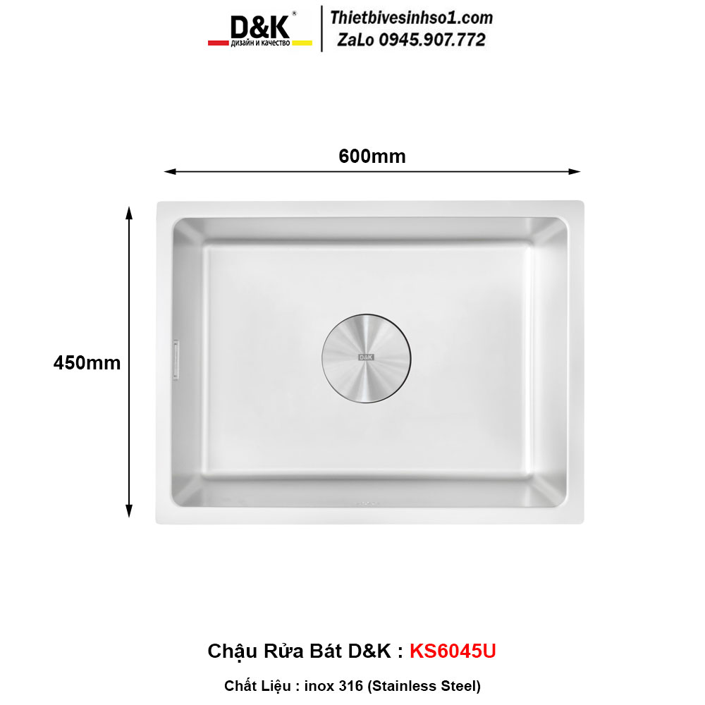 Chậu Rửa Bát D&K KS6045U