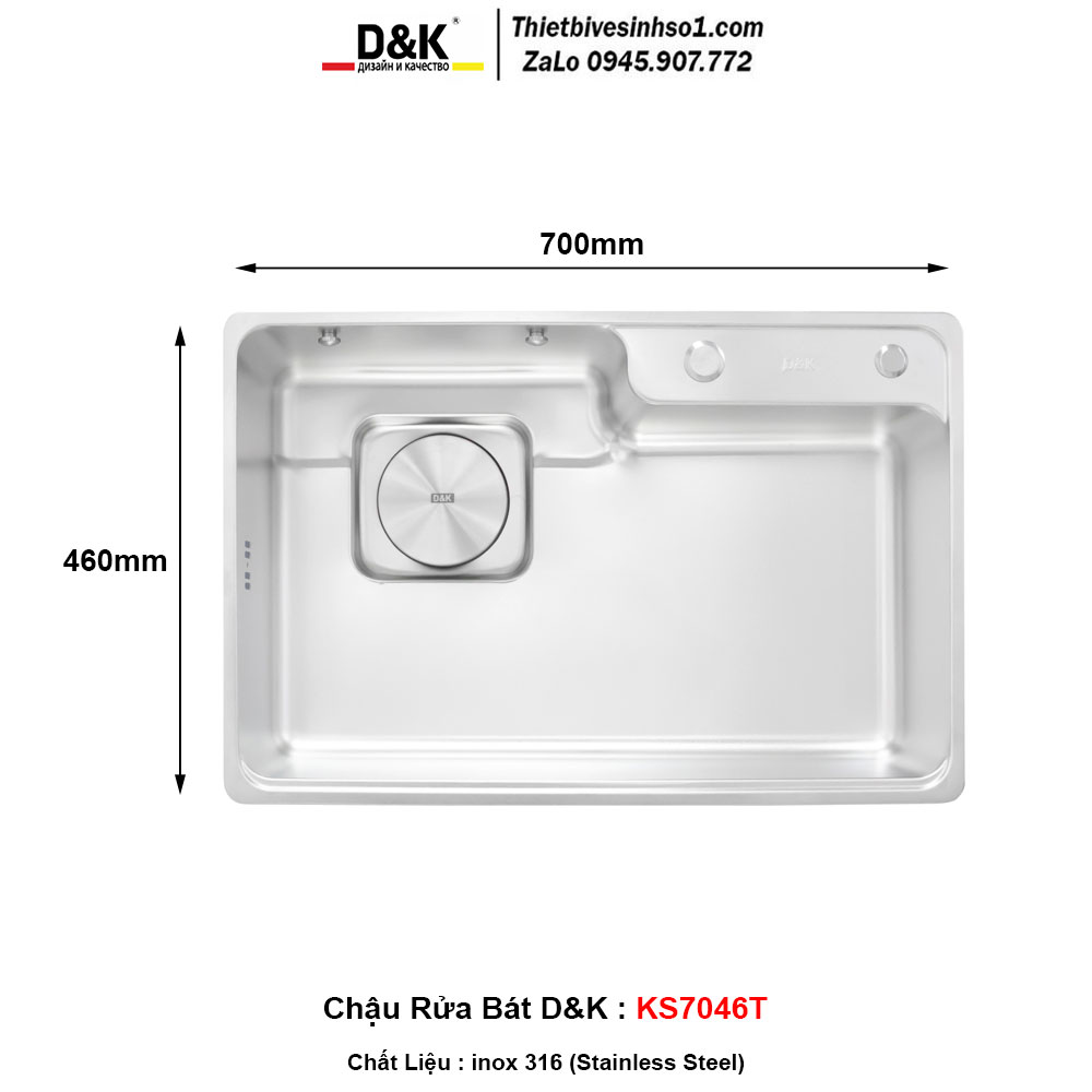 Chậu Rửa Bát D&K KS7046T