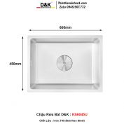 Chậu Rửa Bát D&K KS6045U
