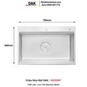 Chậu Rửa Bát D&K KS7650T