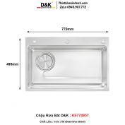 Chậu Rửa Bát D&K KS77495T