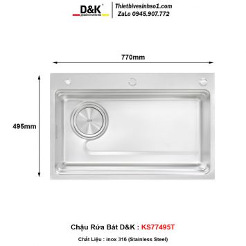 Chậu Rửa Bát D&K KS77495T