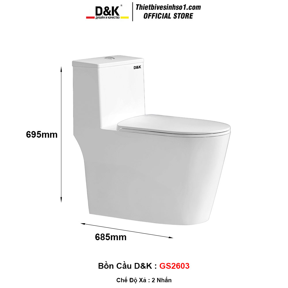 Bồn Cầu D&K GS2603 Bồn Cầu D&K GS2603