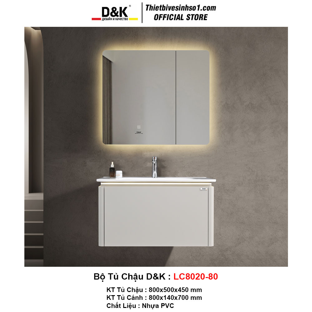 Bộ Tủ Chậu D&K LC8020-80 Bộ Tủ Chậu D&K LC8020-80