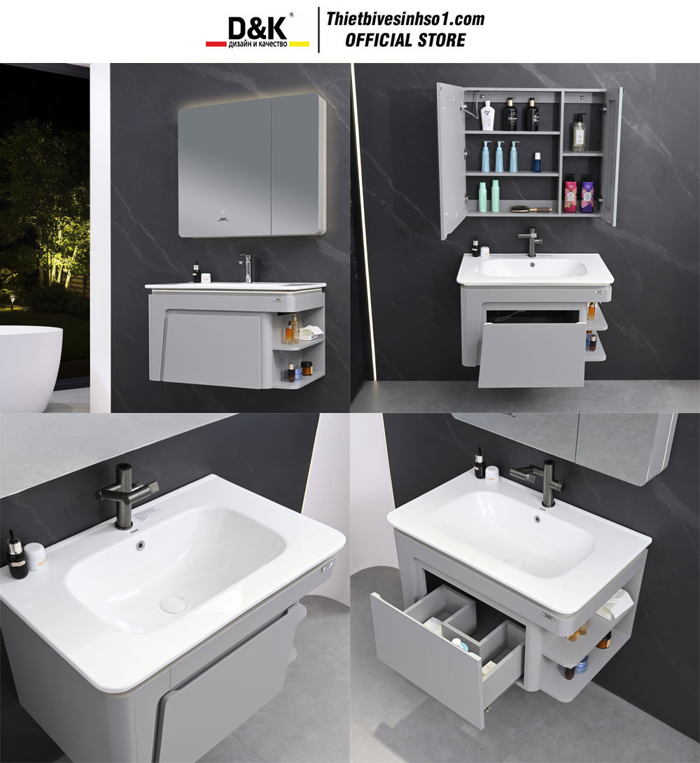 Bộ Tủ Chậu D&K LC8026-80 Bộ Tủ Chậu D&K LC8026-80