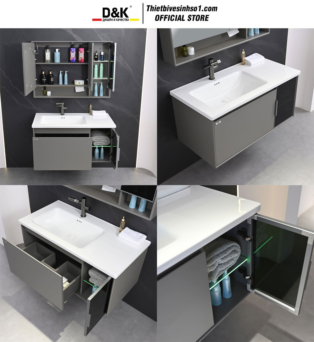 Bộ Tủ Chậu D&K LC8040-100 Bộ Tủ Chậu D&K LC8040-100