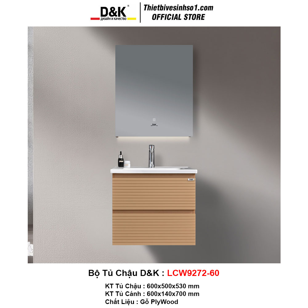 Bộ Tủ Chậu D&K LCW9272-60