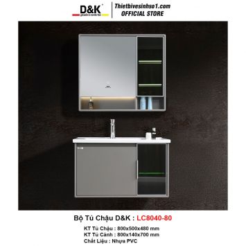 Bộ Tủ Chậu D&K LC8040-80