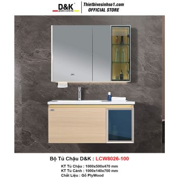 Bộ Tủ Chậu D&K LCW8026-100