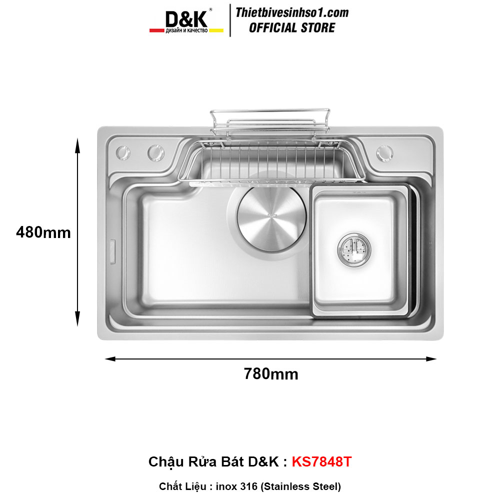Chậu Rửa Bát D&K KS7848T
