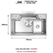 Chậu Rửa Bát D&K KS7848T