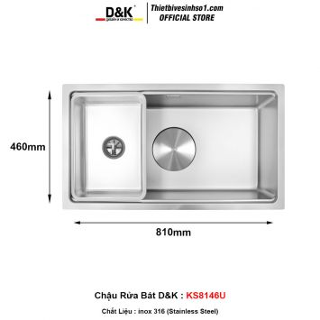 Chậu Rửa Bát D&K KS8146U