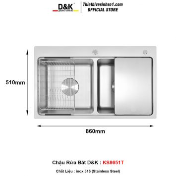 Chậu Rửa Bát D&K KS8651T