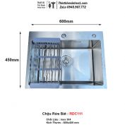 Chậu Rửa Bát inox 1 Hố RDC111