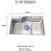 Chậu Rửa Bát inox 1 Hố RDC114