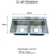 Chậu Rửa Bát inox 2 Hố RDC213C