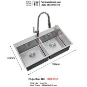 Chậu Rửa Bát inox 2 Hố RDL211C