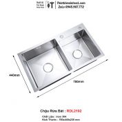 Chậu Rửa Bát inox 2 Hố RDL2192