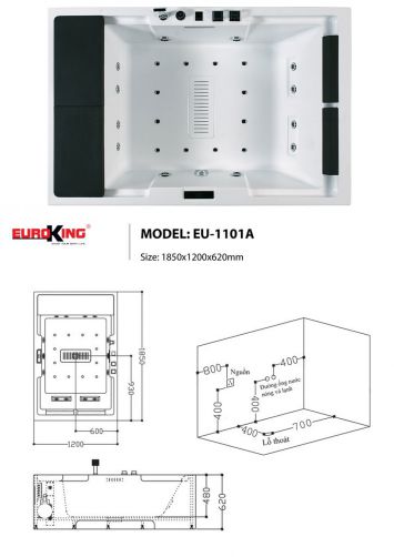 Bồn Tắm Euroking EU-1101A