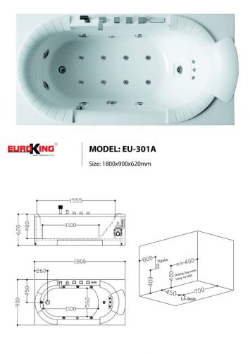 Bồn Tắm Euroking EU-301A