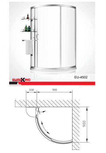 Phòng Tắm Vách Kính Euroking EU-4502