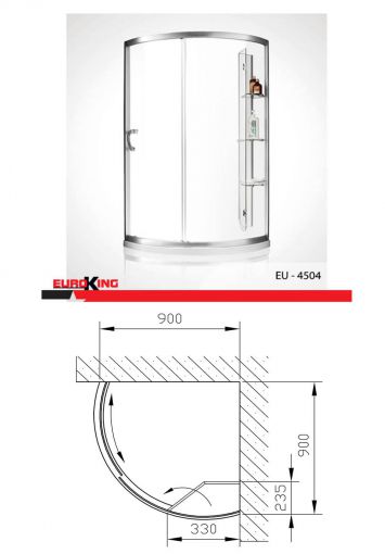 Phòng Tắm Vách Kính Euroking EU-4504