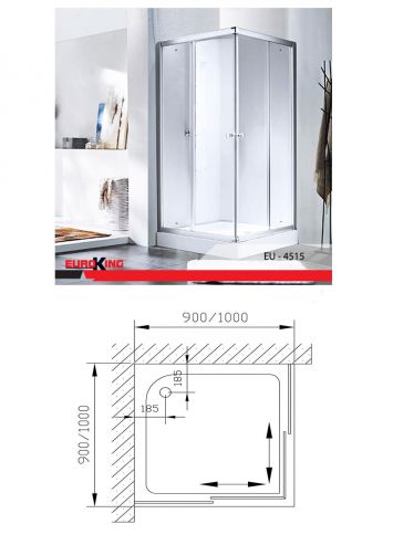 Phòng Tắm Vách Kính Euroking EU-4515