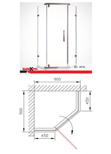 Phòng Tắm Vách Kính Euroking EU-4516