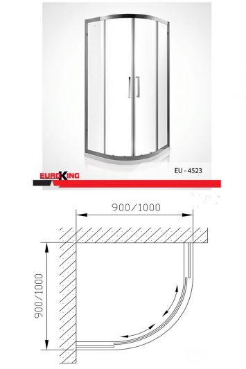 Phòng Tắm Vách Kính Euroking EU-4523