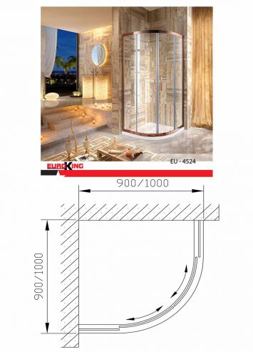 Phòng Tắm Vách Kính Euroking EU-4524