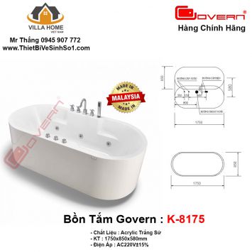 Bồn Tắm Govern K8175