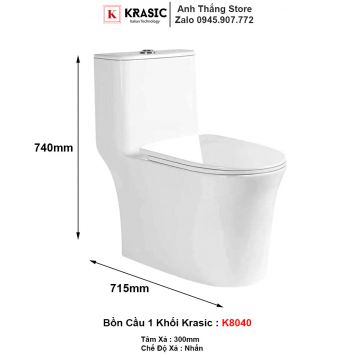 Bồn Cầu Krasic K8040