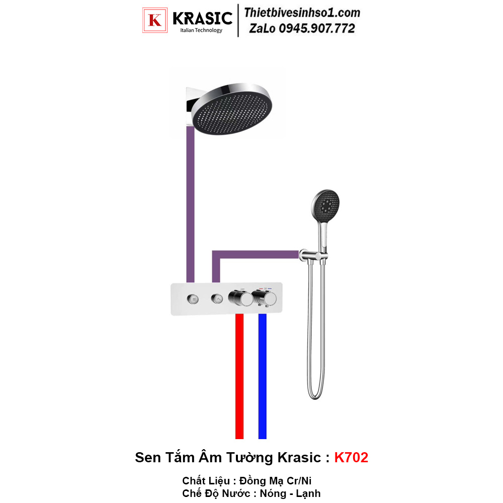 Sen Tắm Âm Tường Krasic K702