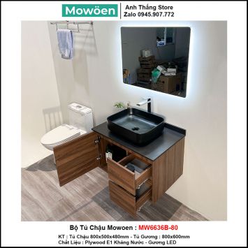 Bộ Tủ Chậu Mowoen MW6636B-80