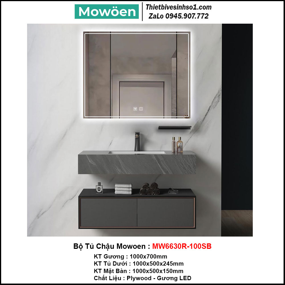 Bộ Tủ Chậu Mowoen MW6630R-100SB