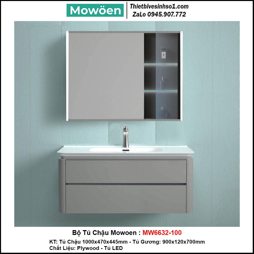 Bộ Tủ Chậu Mowoen MW6632-100