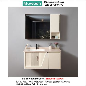 Bộ Tủ Chậu Mowoen MW2868-100PVC