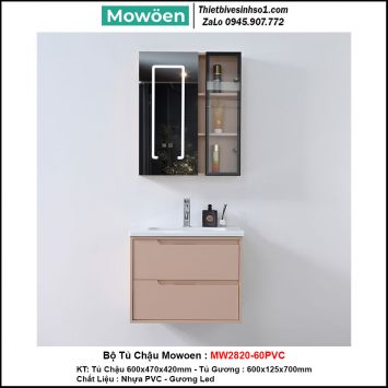 Bộ Tủ Chậu Mowoen MW2820-60PVC