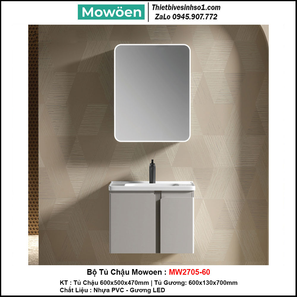 Bộ Tủ Chậu Mowoen MW2705-60 Bộ Tủ Chậu Mowoen MW2705-60