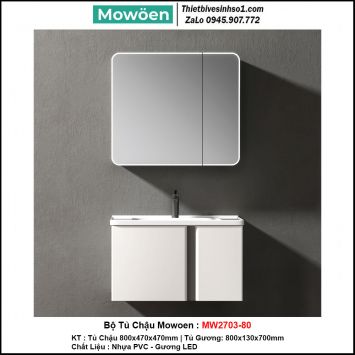 Bộ Tủ Chậu Mowoen MW2703-80