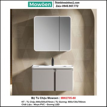 Bộ Tủ Chậu Mowoen MW2705-80