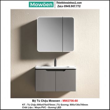 Bộ Tủ Chậu Mowoen MW2706-80
