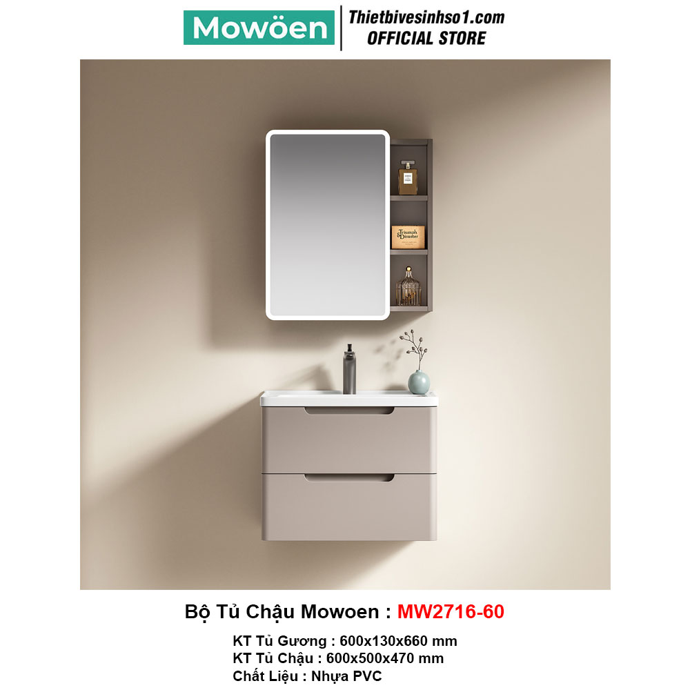 Bộ Tủ Chậu Mowoen MW2716-60 Bộ Tủ Chậu Mowoen MW2716-60