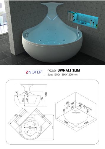 Bồn Tắm Massage Nofer UWHALE SLIM
