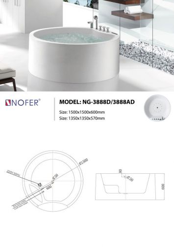 Bồn Tắm Massage Nofer NG-3888D