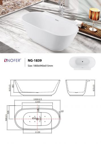 Bồn Tắm NOFER NG1839-Plus