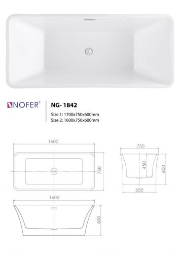 Bồn Tắm NOFER NG1842-PLUS