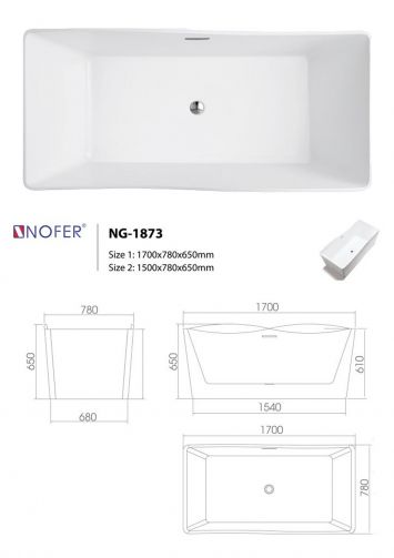 Bồn Tắm NOFER NG1873-PLUS