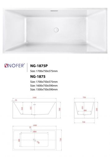 Bồn Tắm NOFER NG1875-PLUS