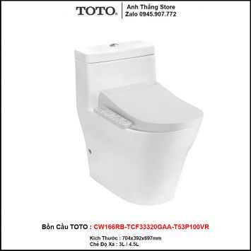 Bồn Cầu Điện Tử TOTO CW166RB-TCF33320GAA-T53P100VR